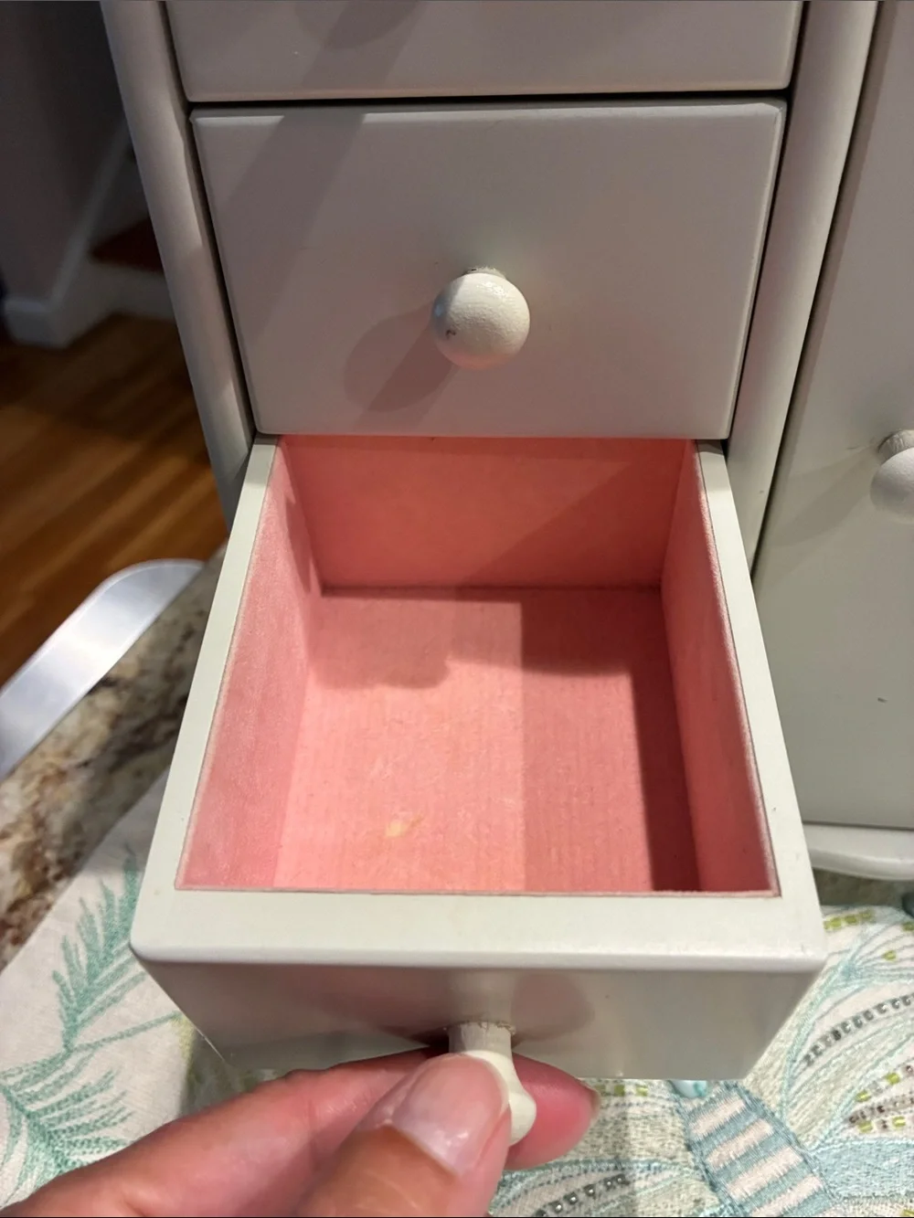 Floral Accent Jewelry Organizer Cabinet